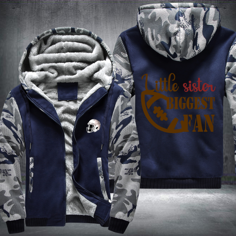 Little Sister Biggest Fan Fleece Hoodies Jacket