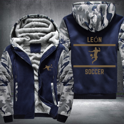 Mexico Soccer Lover Gold León Fleece Hoodies Jacket