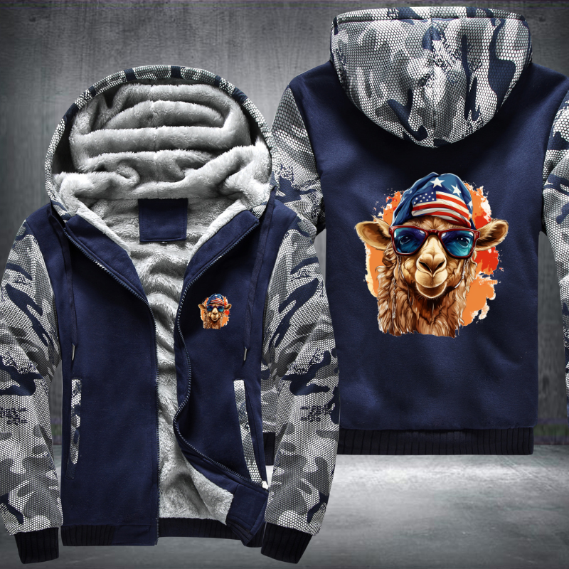 Animal Hiphop Graphic Funny Camel Fleece Hoodies Jacket