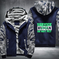 SERVICE HUMAN DO NOT PET Fleece Hoodies Jacket