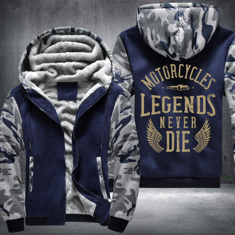 Motorcycles Legends Never Die Fleece Hoodies Jacket
