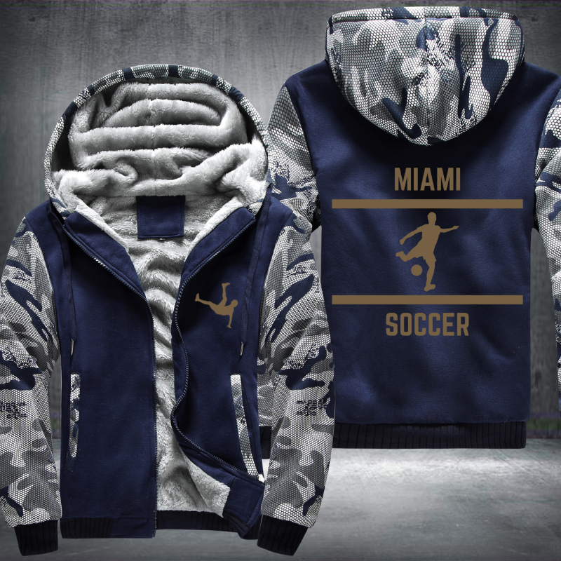 Soccer Lover City Miami Fleece Hoodies Jacket
