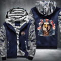 Animal Hiphop Graphic Eagle Fleece Hoodies Jacket