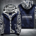 Patriotic USA State Louisiana Fleece Hoodies Jacket