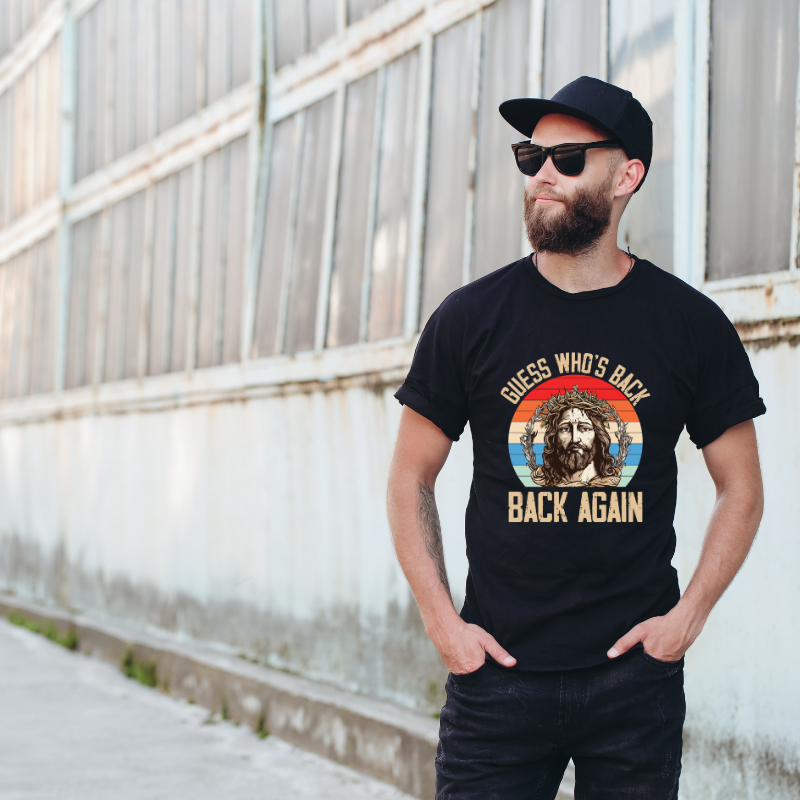 Guess Who’s Back Back Again Cotton Black Short Sleeve T-Shirt