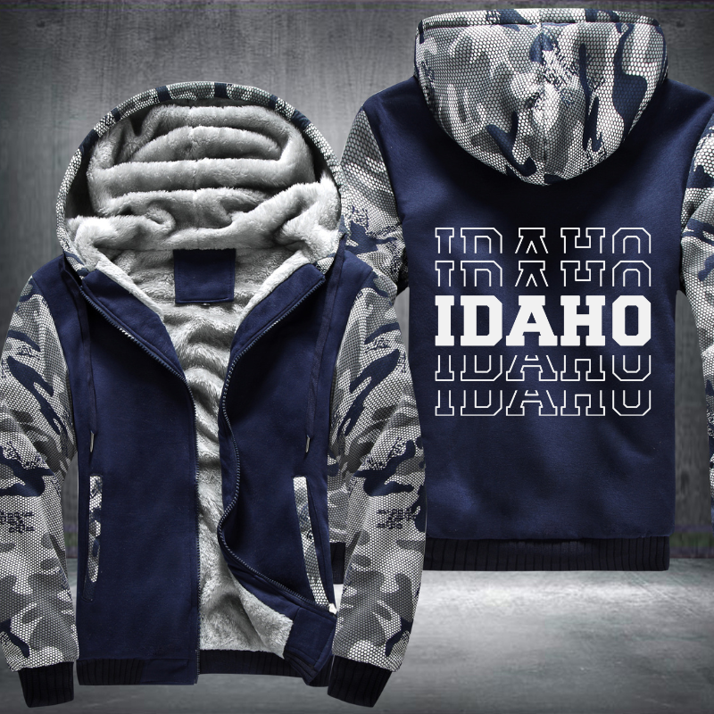 Patriotic USA State Idaho Fleece Hoodies Jacket