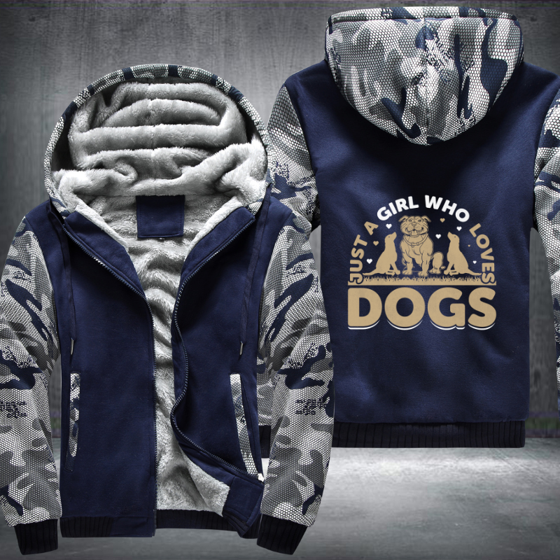 just a girl who love dogs Fleece Hoodies Jacket