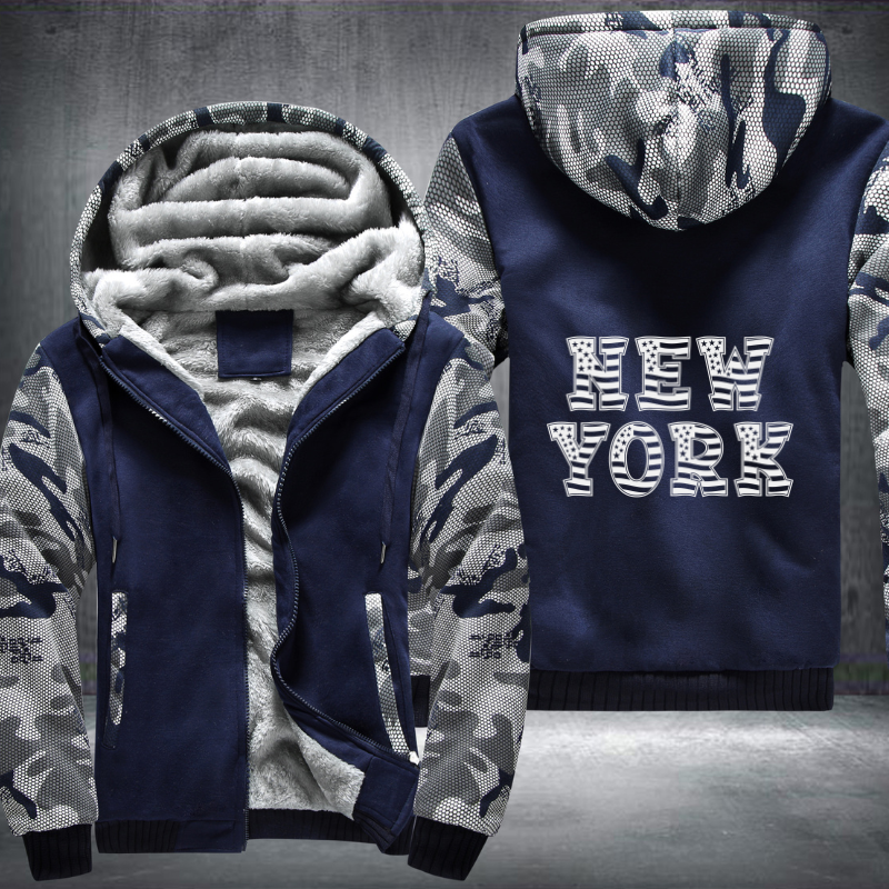 Patriotic USA State New york Design Fleece Hoodies Jacket