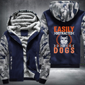 easily distracted by dogs Fleece Hoodies Jacket