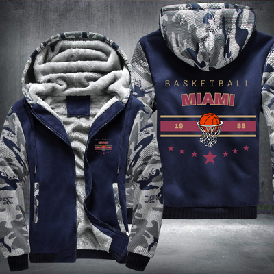 Vintage Basketball MIAMI 1988 Fleece Hoodies Jacket