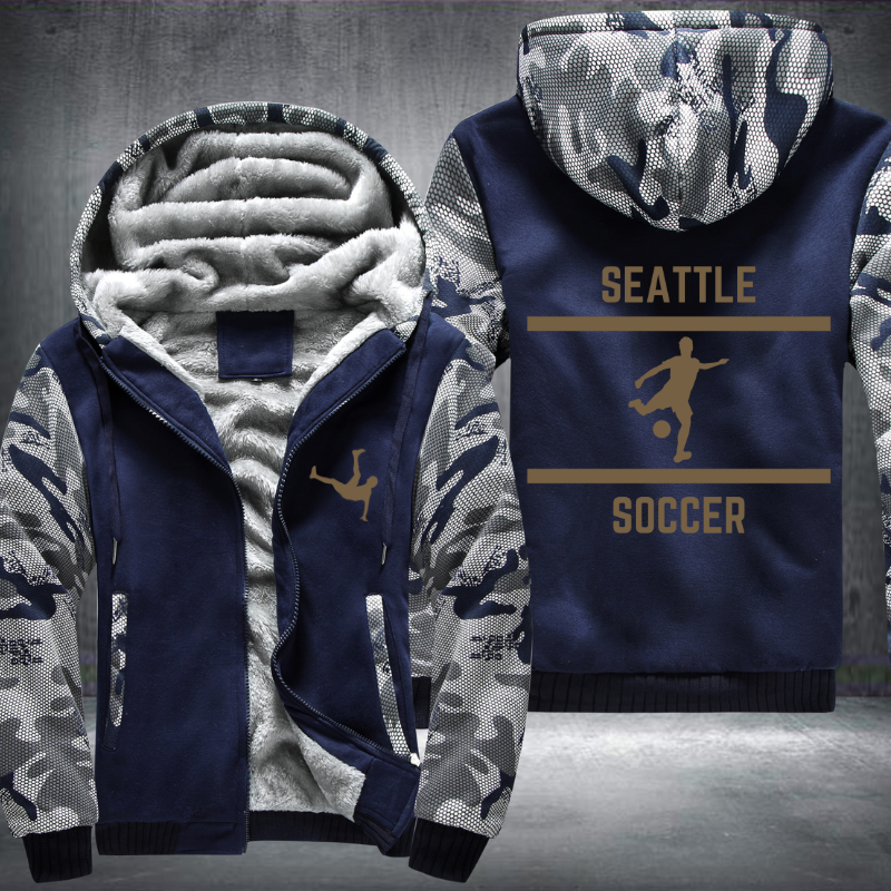 Soccer Lover City Seattle Fleece Hoodies Jacket