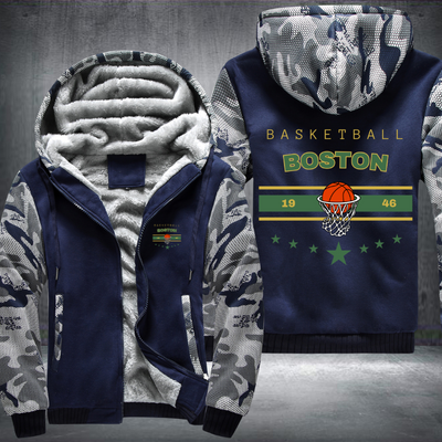 Vintage Basketball BOSTON 1946 Fleece Hoodies Jacket