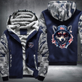 Animal Hiphop Graphic Wolf Red Glasses Fleece Hoodies Jacket