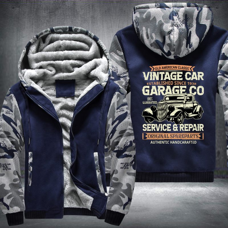 Old American Classic Vintage Car Fleece Hoodies Jacket