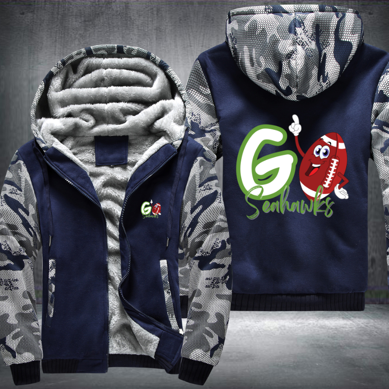 Go Seahawks Fleece Hoodies Jacket