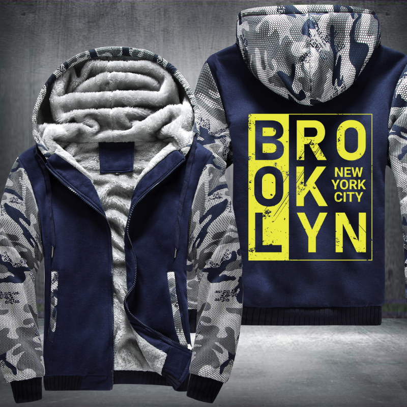 Brooklyn New York City  Fleece Hoodies Jacket