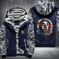 Animal Hiphop Graphic Funny Bulldog Fleece Hoodies Jacket