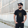 Football Gold Love Cowboys Cotton Black Short Sleeve T-Shirt