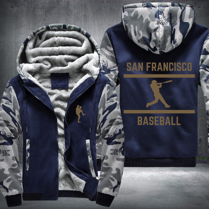 Baseball Lover City San Francisco Fleece Hoodies Jacket
