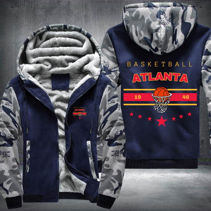 Vintage Basketball ATLANTA 1946 Fleece Hoodies Jacket