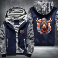 Animal Hiphop Graphic Moose Wear Glasses Fleece Hoodies Jacket