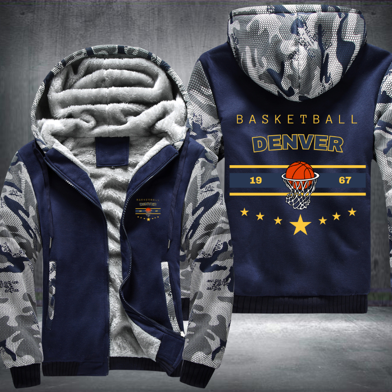 Vintage Basketball DENVER 1967 Fleece Hoodies Jacket
