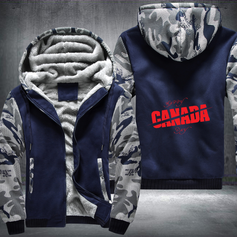 Happy Canada Day Out Fleece Hoodies Jacket