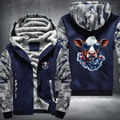 Animal Hiphop Graphic Funny Cow Fleece Hoodies Jacket