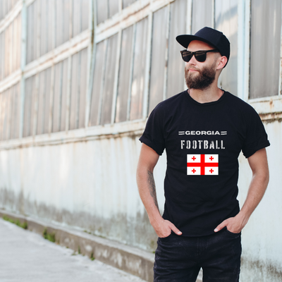 Georgia Football Cotton Black Short Sleeve T-Shirt