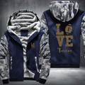 Football Gold Love Texans Fleece Hoodies Jacket