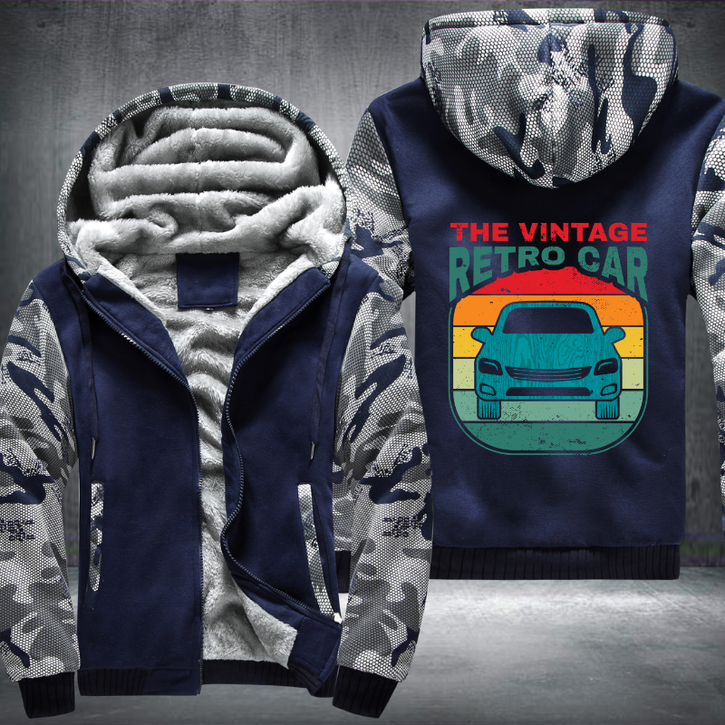 The vintage retro car Fleece Hoodies Jacket