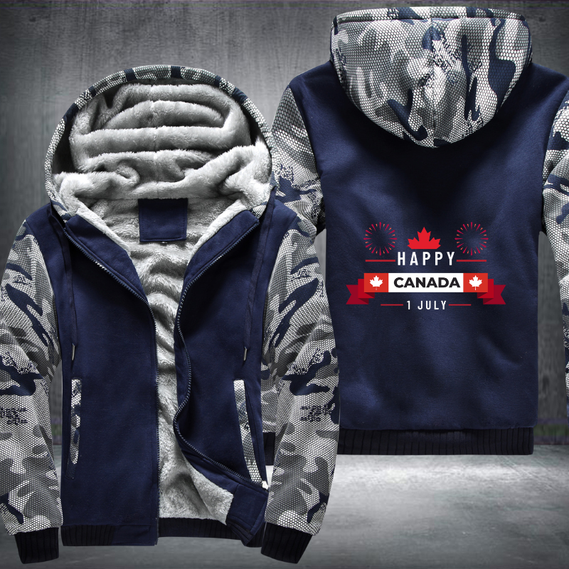Happy Canada Day 1 July Out Fleece Hoodies Jacket