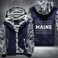 Patriotic USA State Maine Fleece Hoodies Jacket