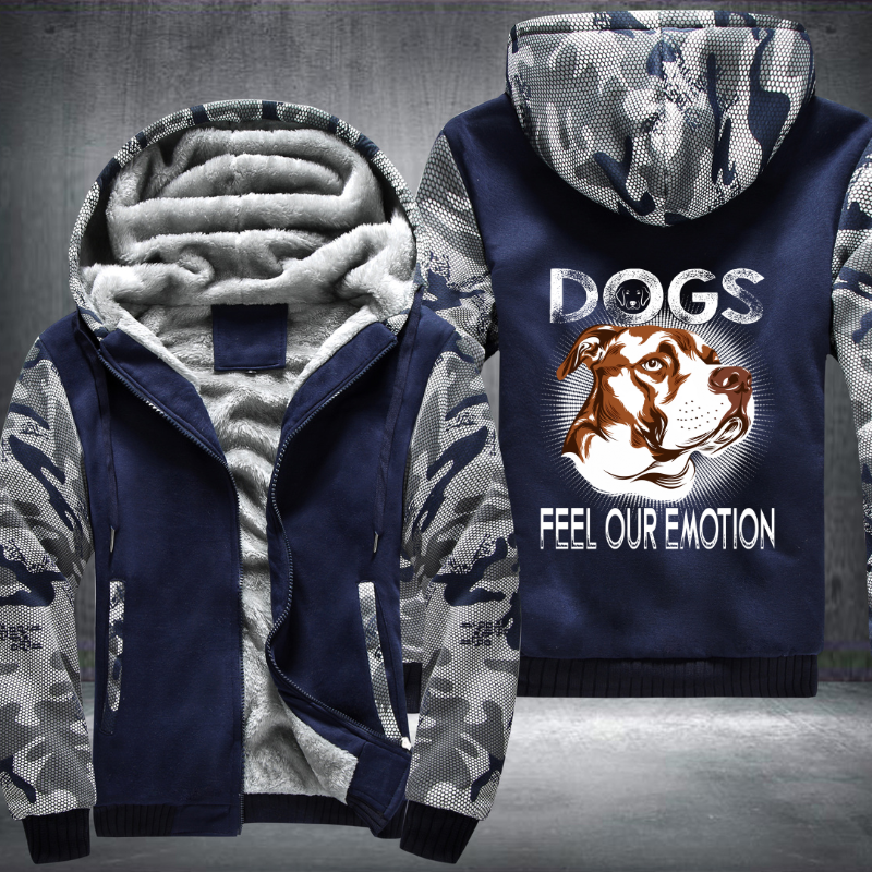 Dogs Feel Our Emotion Fleece Hoodies Jacket