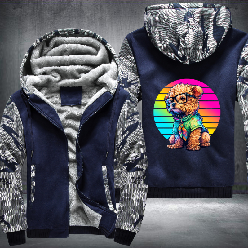 Charming Dog Fleece Hoodies Jacket