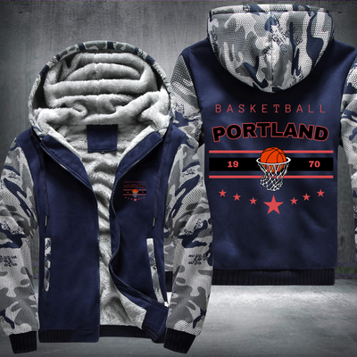 Vintage Basketball PORTLAND 1970 Fleece Hoodies Jacket