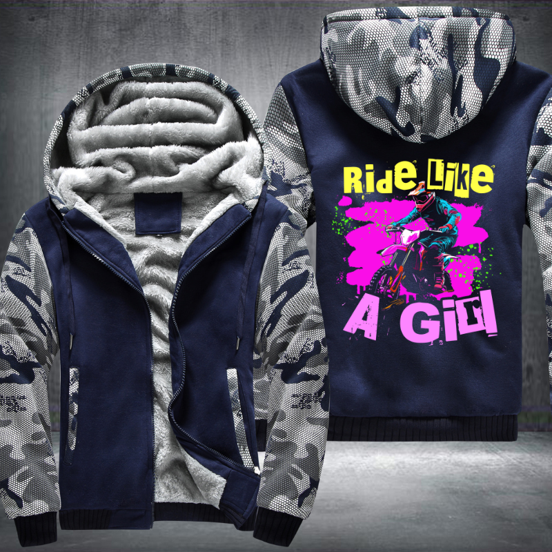 Ride Like A Girl Fleece Hoodies Jacket