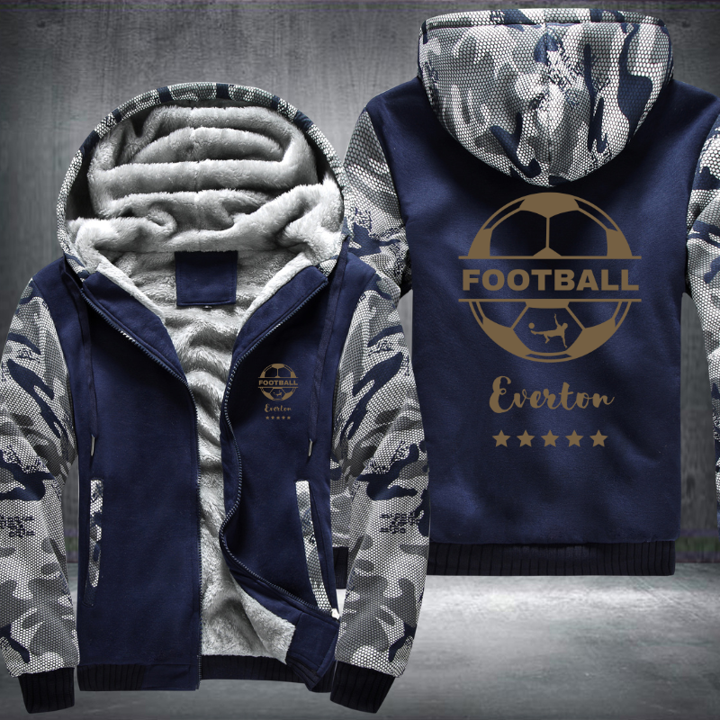 Soccer Football Gold Everton Fleece Hoodies Jacket