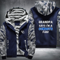 Grandpa Says I'm A Cowboys Fan Fleece Hoodies Jacket