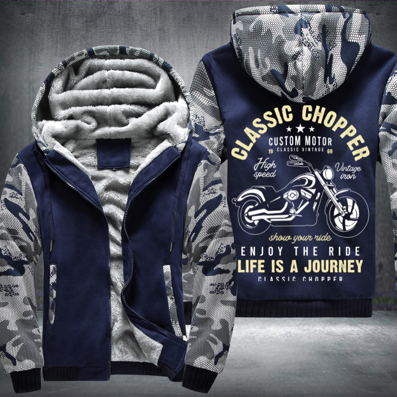 Classic Chopper Custom Motor Fleece Hoodies Jacket