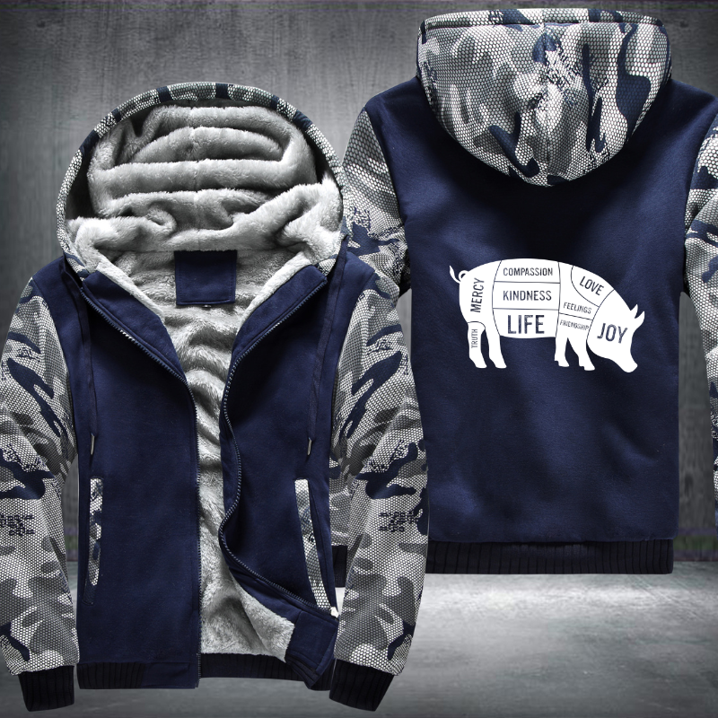 Animal Testing Fleece Hoodies Jacket