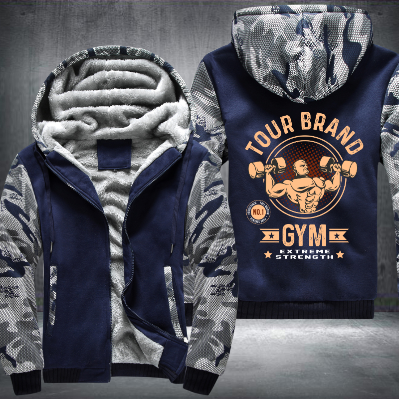 Tour Brand GYM Extreme Strength Fleece Hoodies Jacket