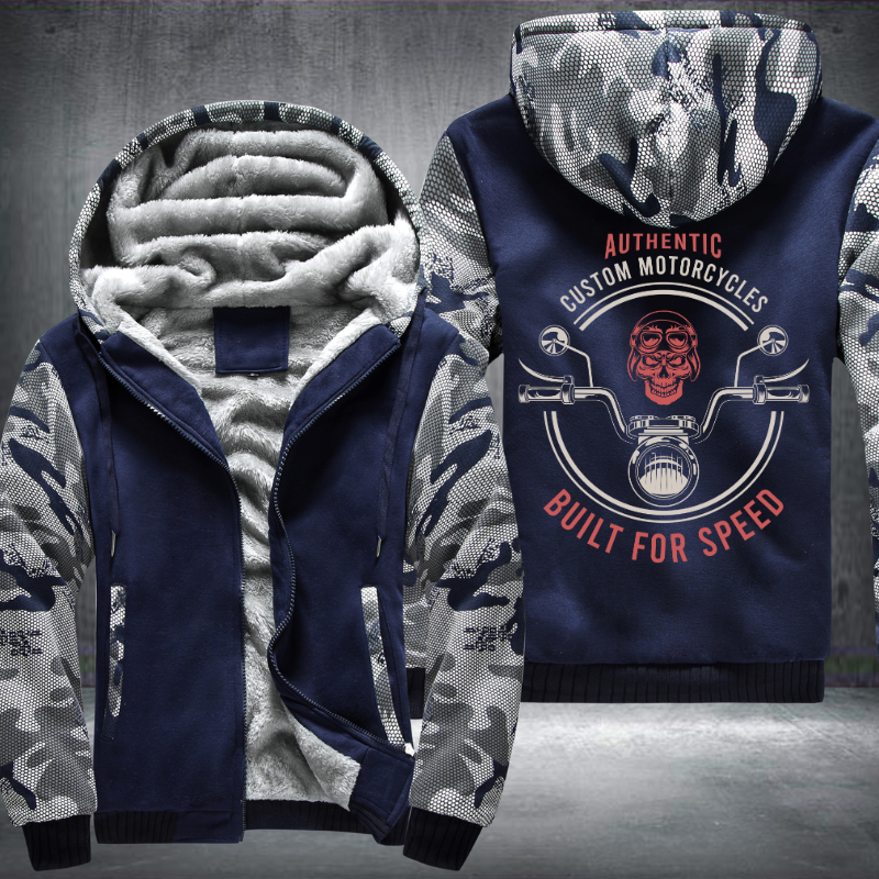 Skull Built for Speed Fleece Hoodies Jacket