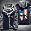 American Football Flag Fleece Hoodies Jacket