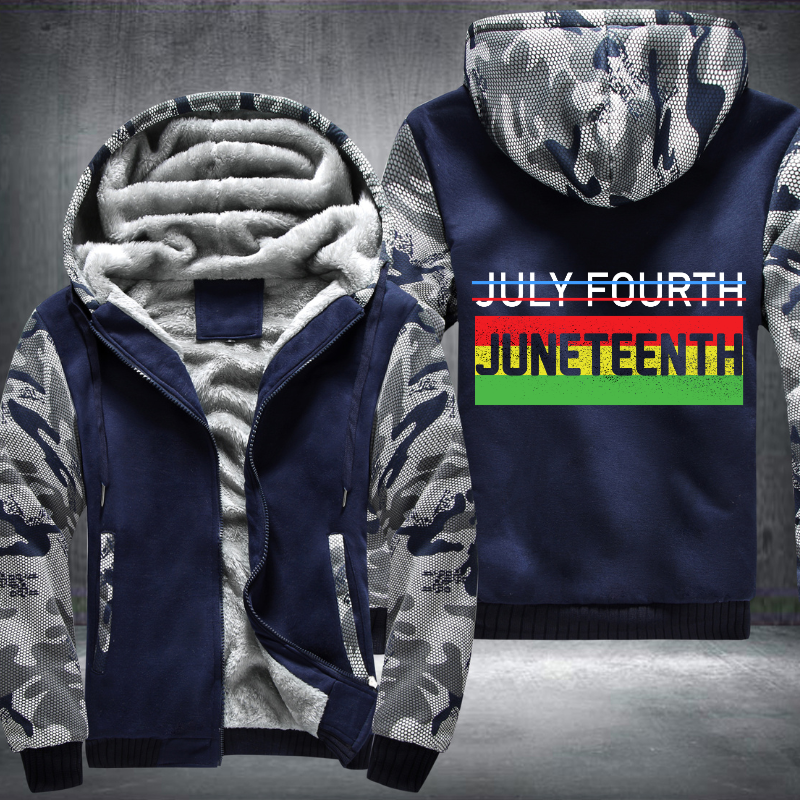 July Fourth Juneteenth Fleece Hoodies Jacket