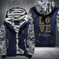 Football Gold Love Patriots Fleece Hoodies Jacket