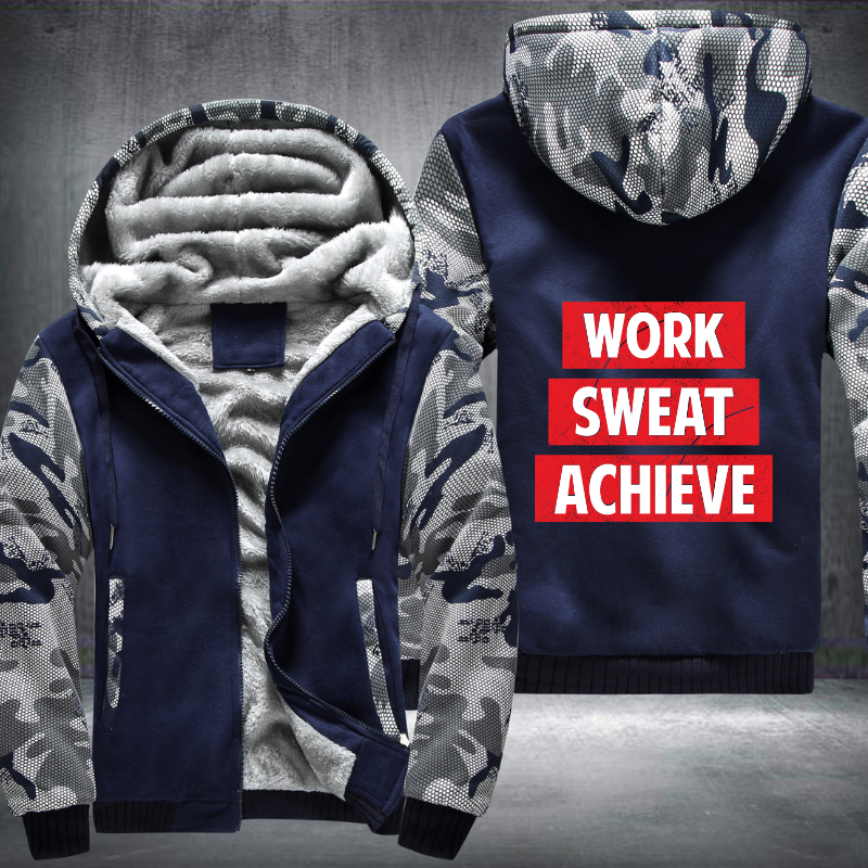 Work Sweat Achieve Fleece Hoodies Jacket