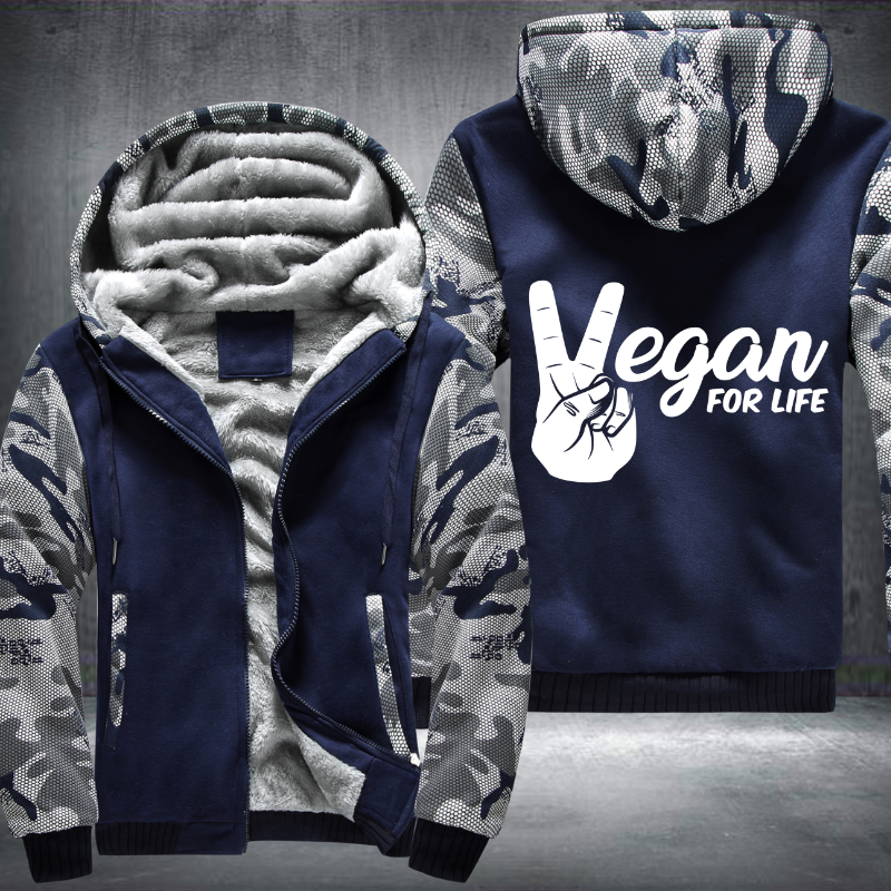 Vegan For Life Fleece Hoodies Jacket