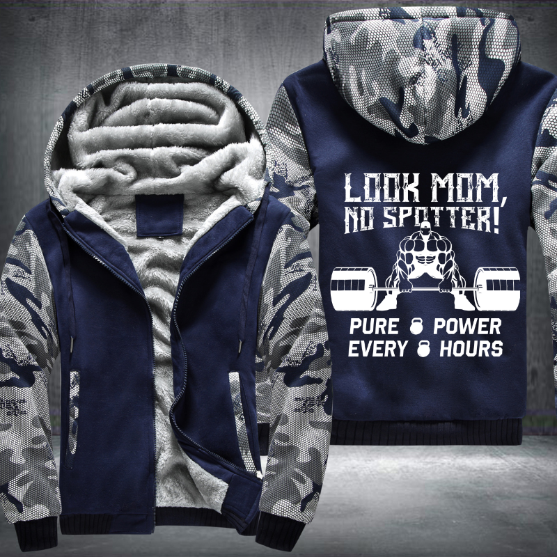 Look Mom No Spotter Fleece Hoodies Jacket