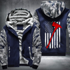 Firefighter American Flag Fleece Hoodies Jacket